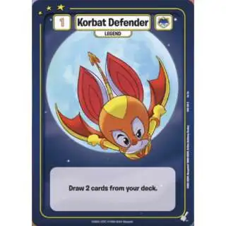 Neopets Battledome Trading Card Game Defenders of Neopia Common FOIL Korbat Defender #154
