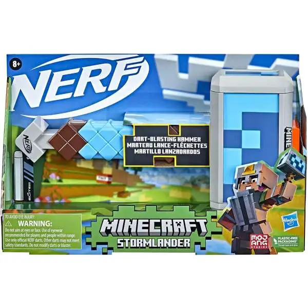 Minecraft Nerf Stormlander Blaster [Dart Blasting Hammer, Damaged Package]