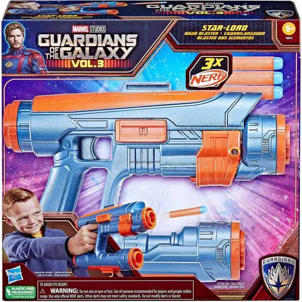 Marvel Guardians of the Galaxy Vol. 3 Epic Hero Series Nerf Star-Lord Blaster Action Figure