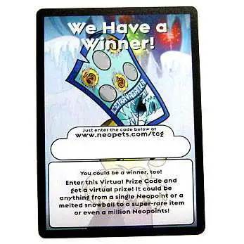 Neopets Hannah and Ice Caves Rare Item Prize Code Card