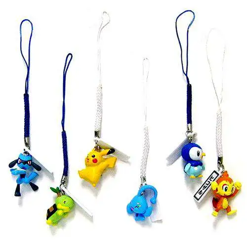 Pokemon Set of 6 Phone Danglers PVC Figures