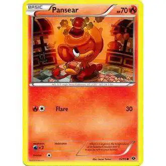 Pokemon Black & White Next Destinies Common Pansear #15 [Reverse Holo]