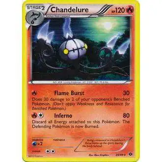 Pokemon Black & White Next Destinies Holo Rare Chandelure #20 [Moderately Played]