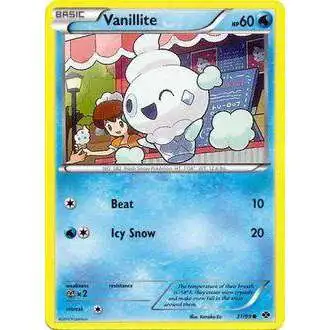 Pokemon Black & White Next Destinies Common Vanillite #31 [Reverse Holo]