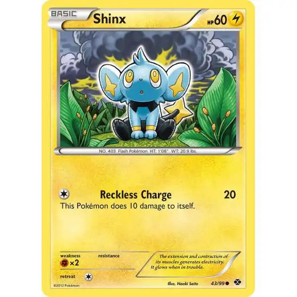 Pokemon Black & White Next Destinies Common Shinx #43 [Reverse Holofoil]
