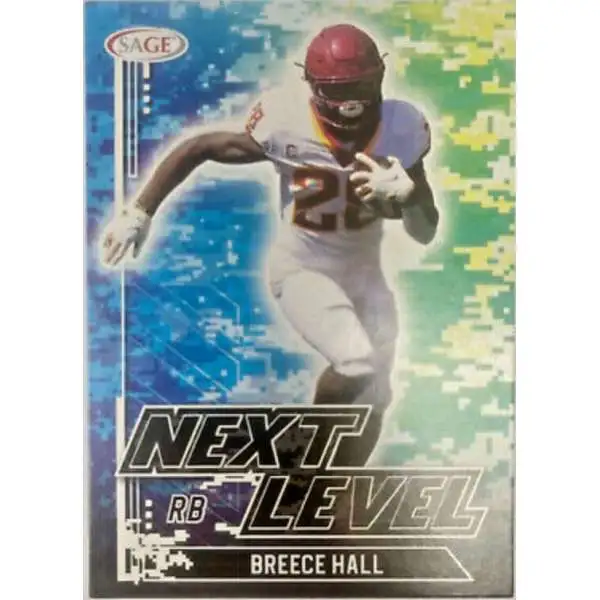 Breece Hall 2022 Panini Prizm Silver Prizm Jersey Relic Card RC PJ-BH NY  Jets