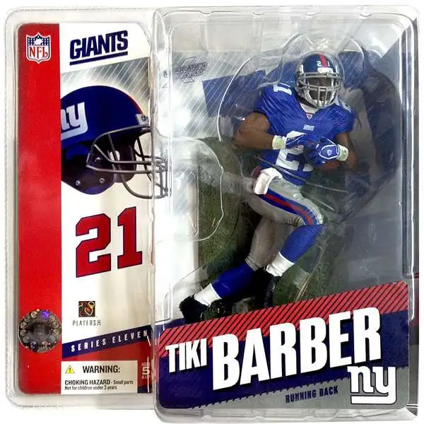McFarlane Toys NFL New York Giants Sports Football Series 11 Tiki Barber Action Figure [Blue Jersey, Damaged Package]