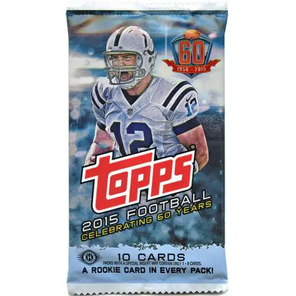 NFL Topps 2015 Football Trading Card HOBBY Pack [10 Cards, 1 Rookie]