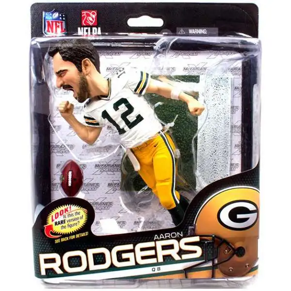 McFarlane Toys NFL Green Bay Packers Sports Picks Football Series 34 Aaron Rodgers Collector Level Action Figure [Big Head, Damaged Package]