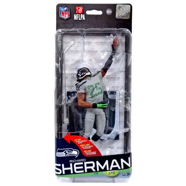 McFarlane Toys NFL Seattle Seahawks Sports Picks Football Series 36 Richard Sherman Action Figure [Gray Uniform]