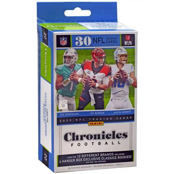 NFL Panini 2020 Chronicles Football Trading Card HANGER Box [30 Cards]