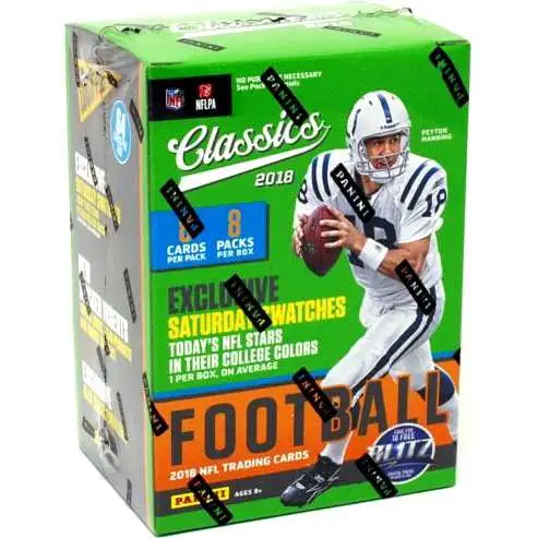 NFL Panini 2018 Classics Football Trading Card BLASTER Box [8 Packs]