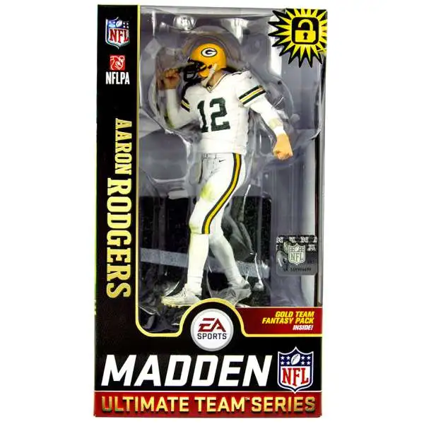 McFarlane Toys NFL Green Bay Packers EA Sports Madden 19 Ultimate Team Series 1 Aaron Rodgers Action Figure [White Jersey, Damaged Package]