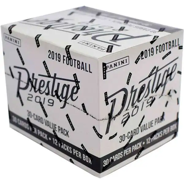 NFL Panini 2019 Prestige Football Trading Card VALUE Box [12 FAT Packs]