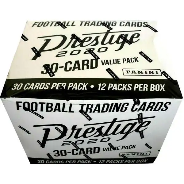 NFL Panini 2020 Prestige Football Trading Card VALUE Box [12 Packs]