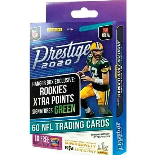 NFL Panini 2020 Prestige Football Trading Card HANGER Box [60 Cards]