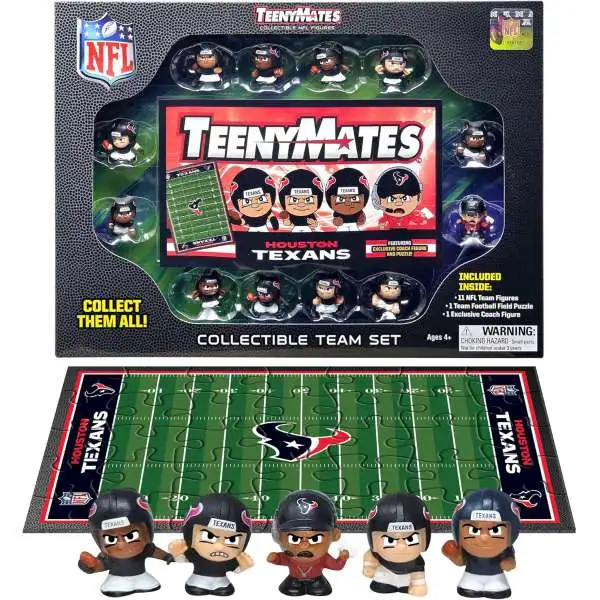NFL TeenyMates 2024 Football Houston Texans 12-Figure Team Set [11 Team Figures, 1 Coach & Playing Field]