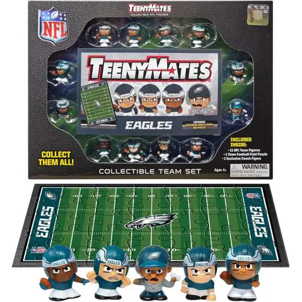 NFL TeenyMates 2024 Football Philadelphia Eagles 12-Figure Team Set [11 Team Figures, 1 Coach & Playing Field]