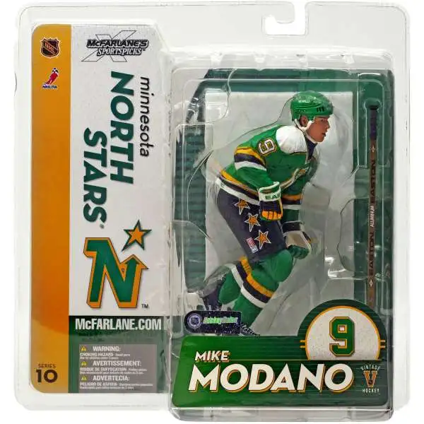 McFarlane Toys NHL Minnesota North Stars Sports Hockey Series 10 Mike Modano Action Figure [Retro Jersey, Damaged Package]