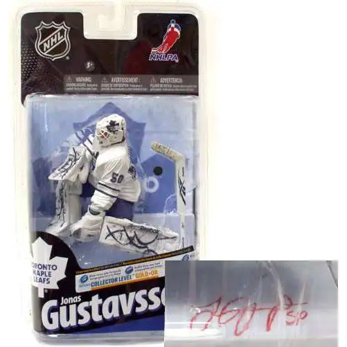McFarlane Toys NHL Toronto Maple Leafs Sports Hockey Series 24 Jonas Gustavsson Action Figure [White Jersey with Signature, Damaged Package]