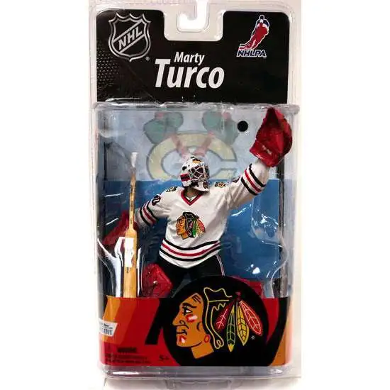 McFarlane Toys NHL Chicago Blackhawks Sports Picks Hockey Series 27 Marty Turco Action Figure [White Jersey]