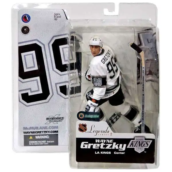 McFarlane Toys NHL Los Angeles Kings Sports Picks Hockey Legends Series 2 Wayne Gretzky Action Figure [White Jersey]