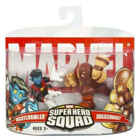 Marvel Super Hero Squad Series 4 Nightcrawler & Juggernaut 3-Inch Mini Figure 2-Pack