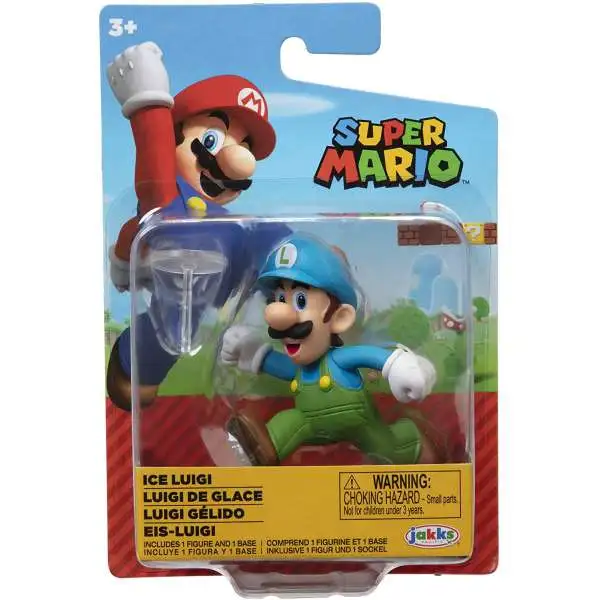 World of Nintendo Super Mario Wave 27 Ice Luigi 2.5-Inch Mini Figure [Running]
