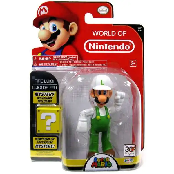 World of Nintendo Series 4 Fire Luigi Action Figure [With Fire Flower]