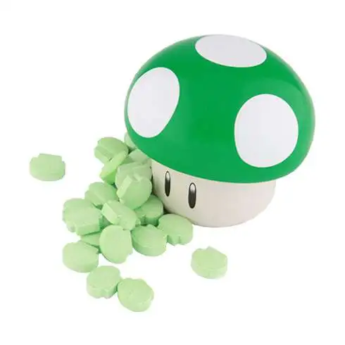 Nintendo New Super Mario Bros. Mushroom Sours .9 Ounce Candy Tin [Green]