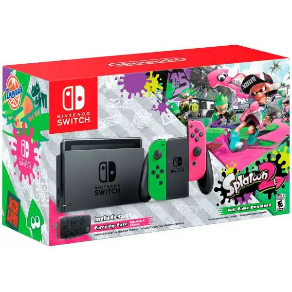 Nintendo Switch Splatoon 2 Exclusive Video Game Console Neon Green