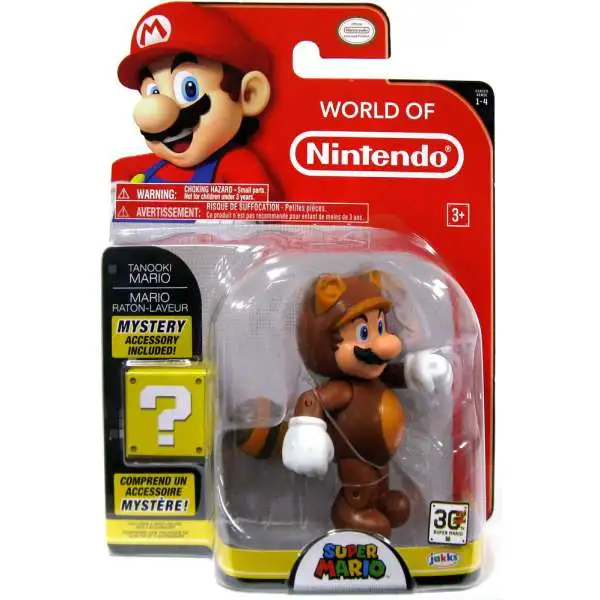World of Nintendo Series 4 Tanooki Mario Action Figure [With Coin, RANDOM Package Same Contents]