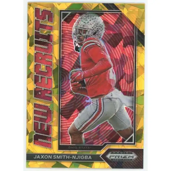 NFL 2023 Panini Prizm Draft Picks Gold Ice Prizm Jaxon Smith-Njigba NR-4 [Rookie, New Recruits]