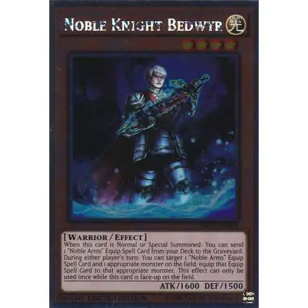 YuGiOh Noble Knights of the Round Table Platinum Rare Noble Knight Bedwyr NKRT-EN002