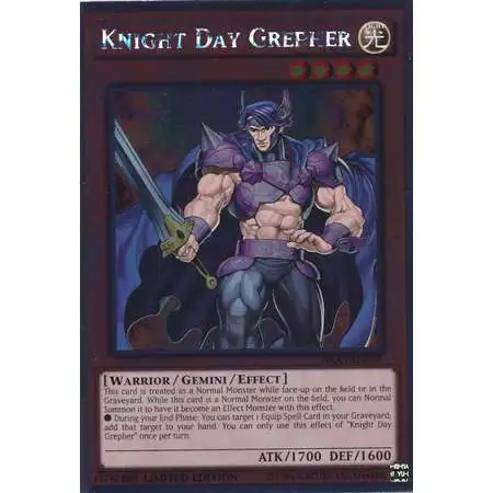 YuGiOh Noble Knights of the Round Table Platinum Rare Knight Day Grepher NKRT-EN015