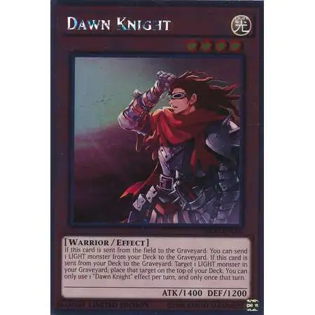 YuGiOh Noble Knights of the Round Table Platinum Rare Dawn Knight NKRT-EN016