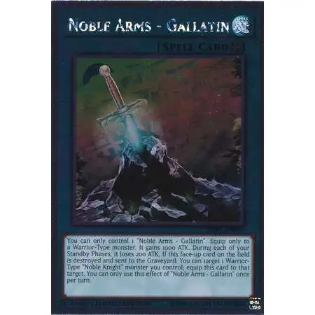 YuGiOh Noble Knights of the Round Table Platinum Rare Noble Arms - Gallatin NKRT-EN019