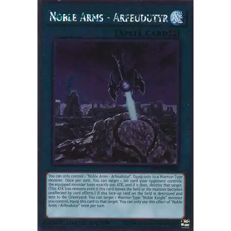 YuGiOh Noble Knights of the Round Table Platinum Rare Noble Arms - Arfeudutyr NKRT-EN020