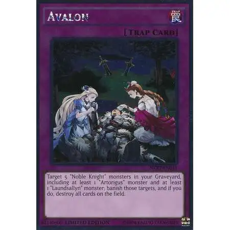 YuGiOh Noble Knights of the Round Table Platinum Rare Avalon NKRT-EN031