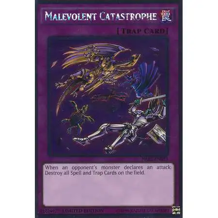 YuGiOh Noble Knights of the Round Table Platinum Rare Malevolent Catastrophe NKRT-EN033