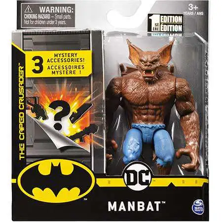 DC Batman The Caped Crusader Man-Bat Action Figure [3 Mystery Accessories]