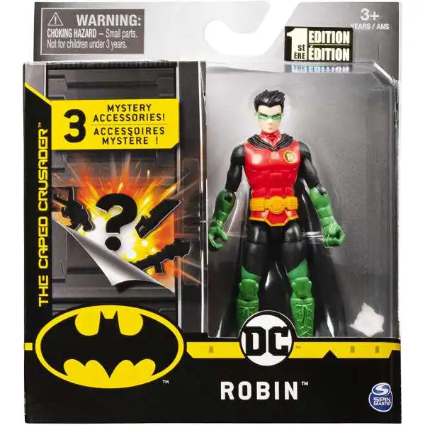 DC Batman The Caped Crusader Robin Action Figure [3 Mystery Accessories]