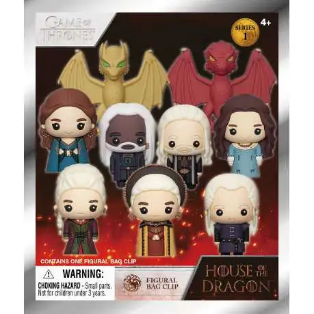 Game of Thrones 3D Figural Bag Clip House of the Dragon Mystery Pack [1 RANDOM Figure]