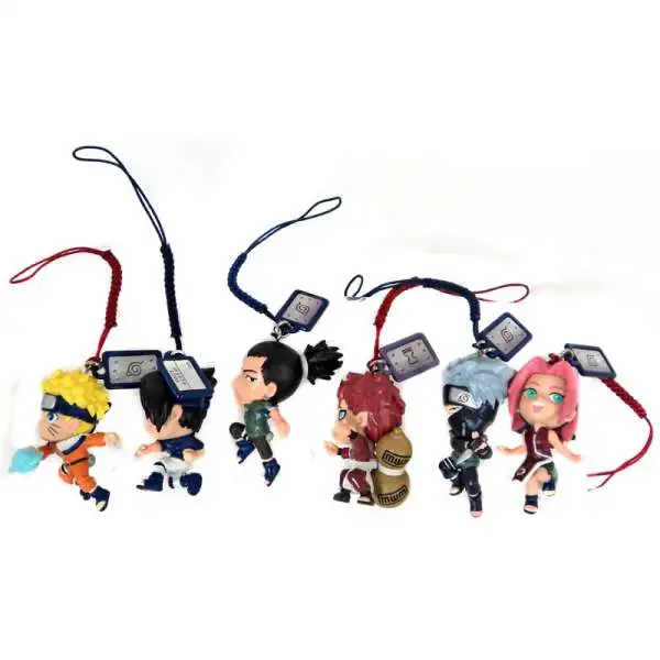Naruto Set of 6 Phone Dangler Straps