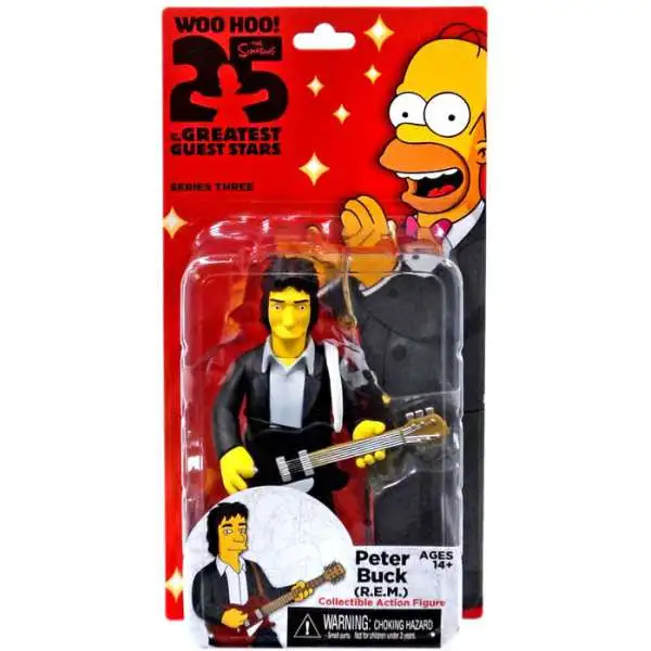 NECA The Simpsons Greatest Guest Stars Series 3 Peter Buck Action FIgure