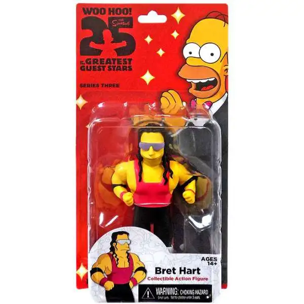 The Simpsons Greatest Guest Stars Series 3 Bret Hart Action FIgure