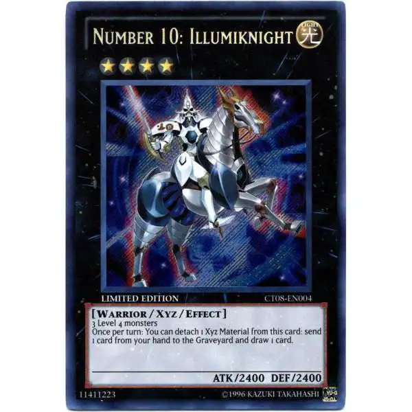 YuGiOh Trading Card Game Holiday Tin Promo Secret Rare Number 10: Illuminknight CT08-EN004