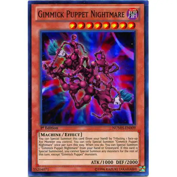 YuGiOh Number Hunters Super Rare Gimmick Puppet Nightmare NUMH-EN009