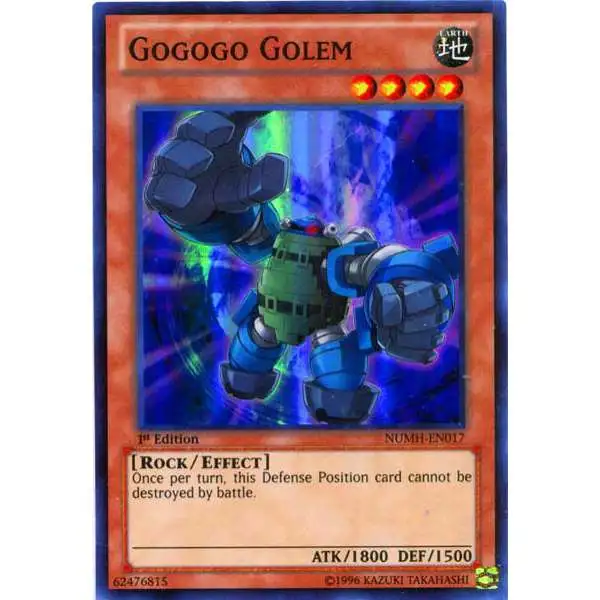 YuGiOh Number Hunters Super Rare Gogogo Golem NUMH-EN017