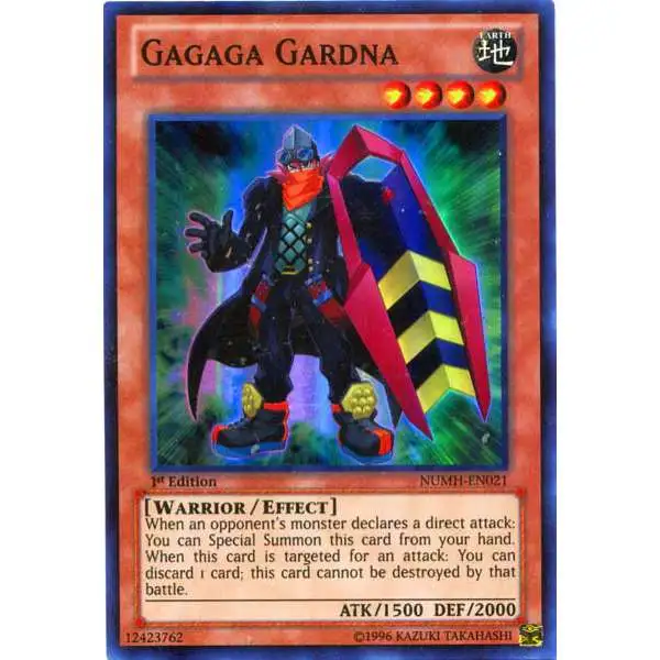 YuGiOh Number Hunters Super Rare Gagaga Gardna NUMH-EN021